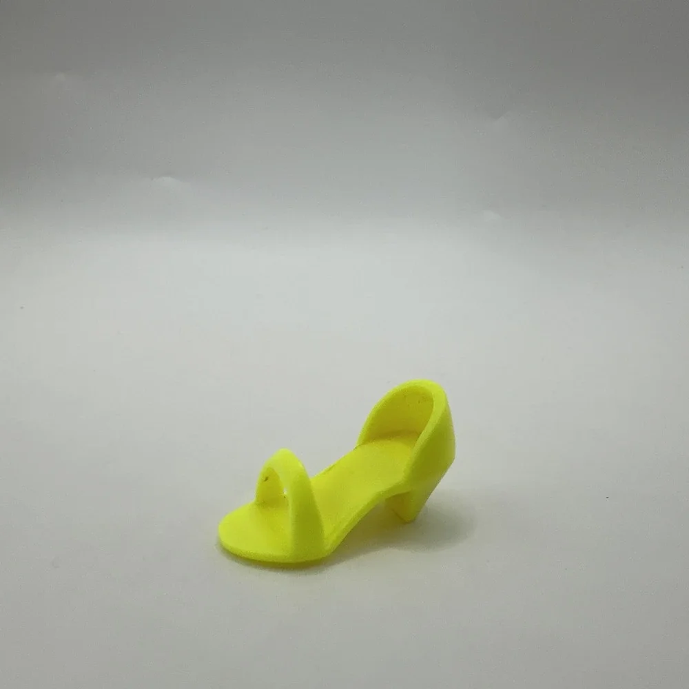 Vintage Jem And The Holograms Misfits Outta My Way Neon Yellow Heel Shoe